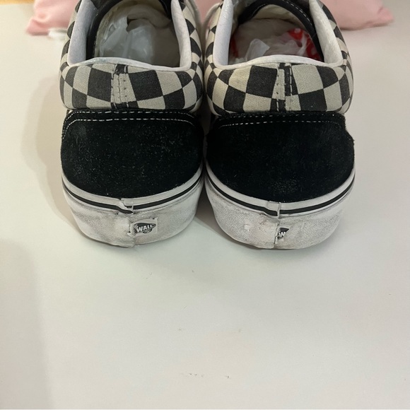 Checkered black and white Vans, men’s, low top with laces - Picture 3 of 7